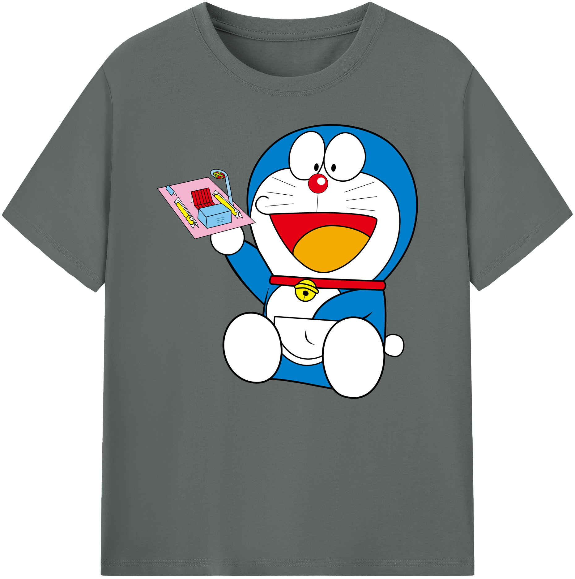 （画像用） ドラえもん Doraemon 綿100％ メンズ半袖Tシャツ｜肌触りやわらか＆通気性